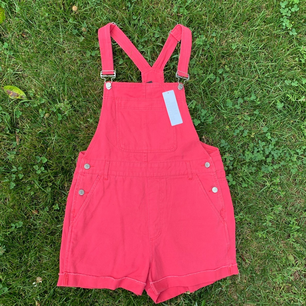 Bright pink urban outfitters BDG overalls